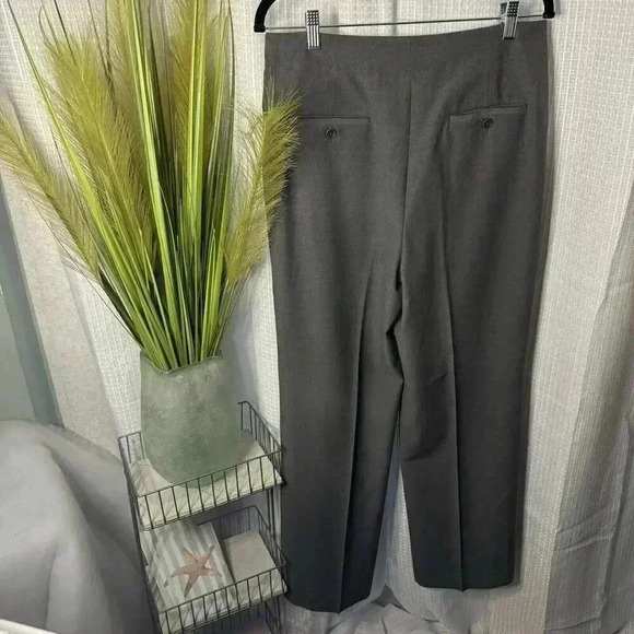 NEW Talbots Women’s 12P Wool Blend Dark Gray Heritage Wide Leg Pants Trousers - Picture 6 of 13